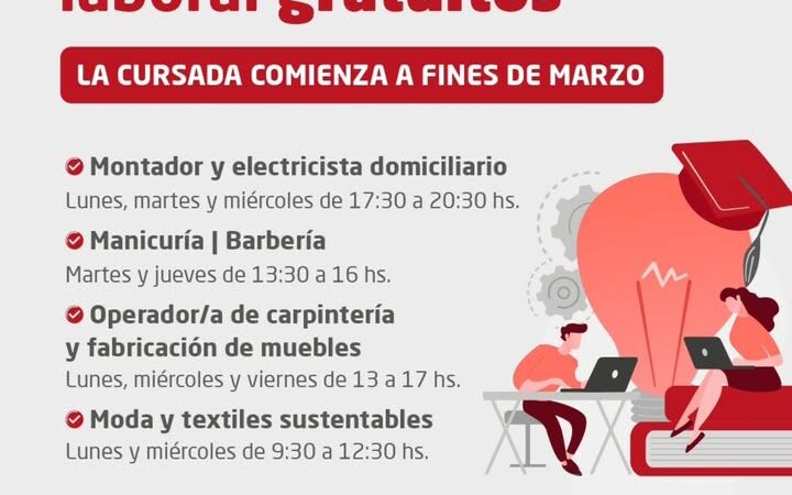 MORÓN LANZA CURSOS GRATUITOS PARA CAPACITARSE Y CONSEGUIR TRABAJO