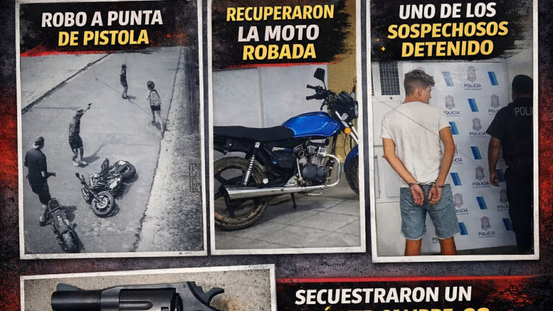 MOTOCHORROS DETENIDOS TRAS PERSECUCIÓN DE PELÍCULA EN EL CONURBANO