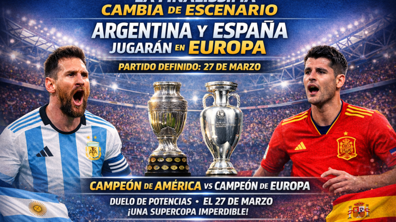 LA FINALISSIMA CAMBIA DE ESCENARIO: ARGENTINA Y ESPAÑA JUGARÁN EN EUROPA