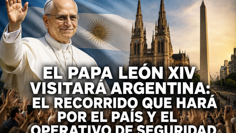 EL PAPA LEÓN XIV VISITARÁ ARGENTINA: EL RECORRIDO QUE HARÁ POR EL PAÍS Y EL OPERATIVO DE SEGURIDAD