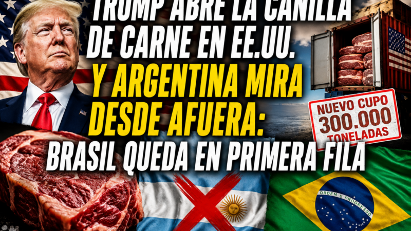 TRUMP ABRE LA CANILLA DE CARNE EN EE.UU. Y ARGENTINA MIRA DESDE AFUERA: BRASIL QUEDA EN PRIMERA FILA
