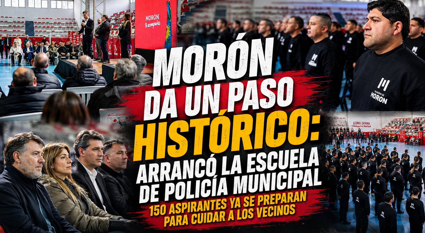 MORÓN DA UN PASO HISTÓRICO: ARRANCÓ LA ESCUELA DE POLICÍA MUNICIPAL Y 150 ASPIRANTES YA SE PREPARAN PARA SALIR A LA CALLE MORÓN | SEGURIDAD