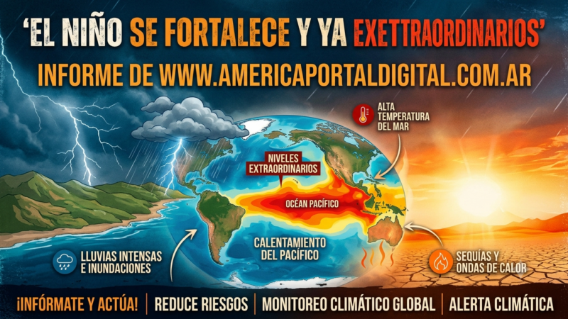 EL NIÑO SE FORTALECE Y YA ALCANZA NIVELES EXTRAORDINARIOS